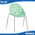 Fashion plastic chair hollowed out back cheap dining chair
